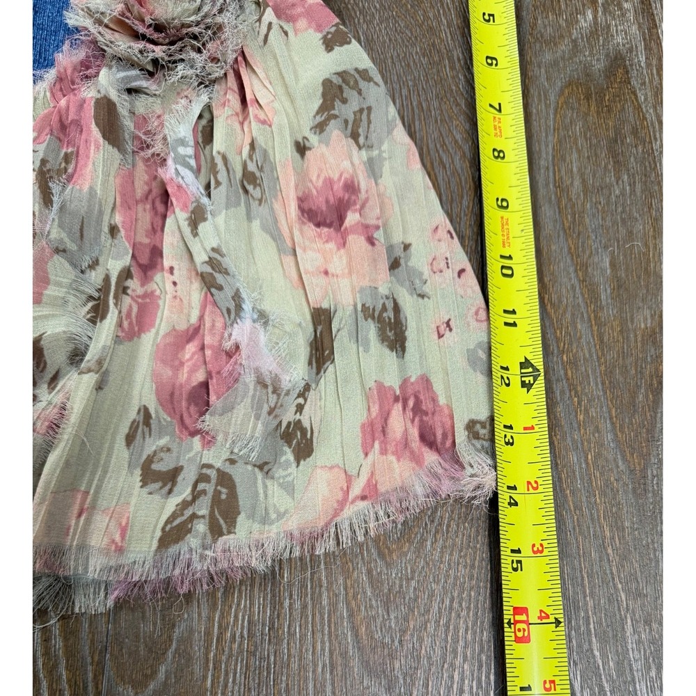 Kimchi Blue XS Floral Denim Chiffon Mini Skirt Fairycore Boho - Picture 3 of 7